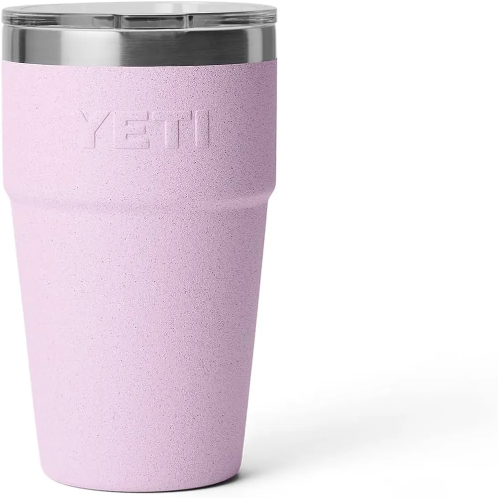 YETI Rambler Vaso de 20 oz de acero inoxidable y tapa MagSlider color rosa bebé