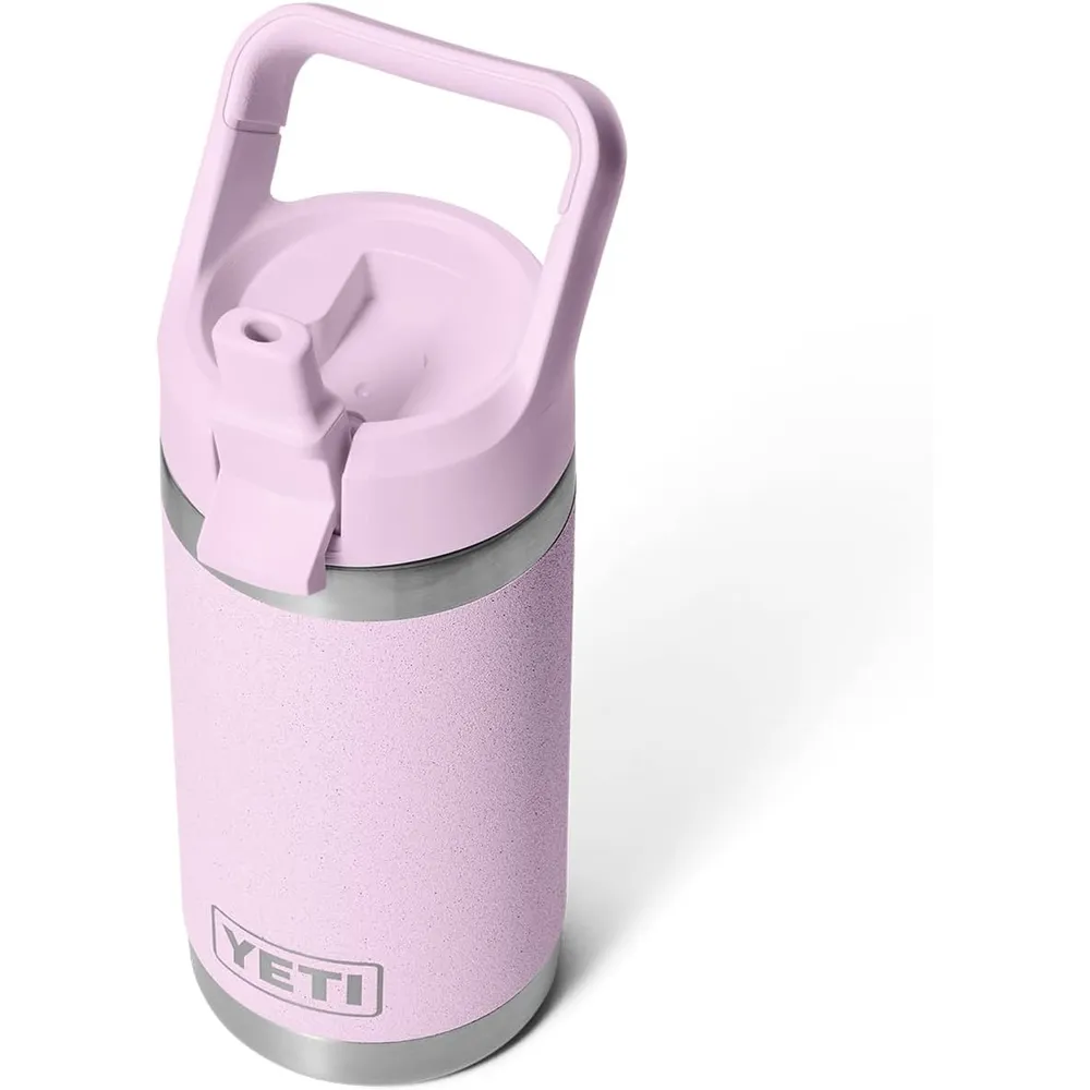 YETI Botella Rambler Jr. para Niños con Cañita de 12 oz | Rosa Bebé