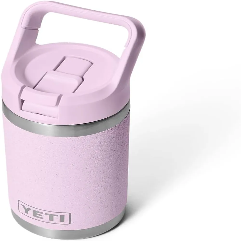 YETI Botella Rambler Jr. para Niños con Cañita de 12 oz | Rosa Bebé