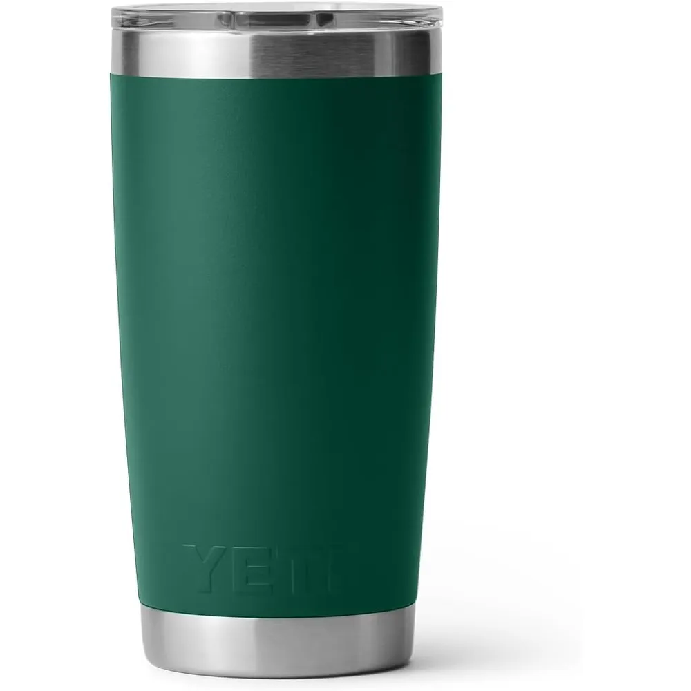 YETI Rambler Vaso de 20 oz de acero inoxidable con tapa MagSlider color verde oscuro