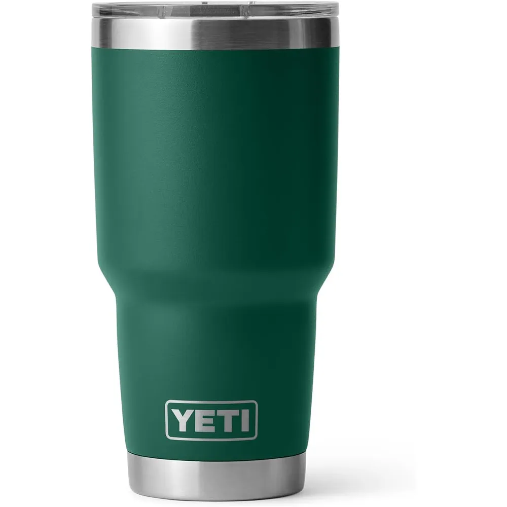 YETI Rambler Vaso de 30 oz de acero inoxidable y tapa MagSlider color verde oscuro
