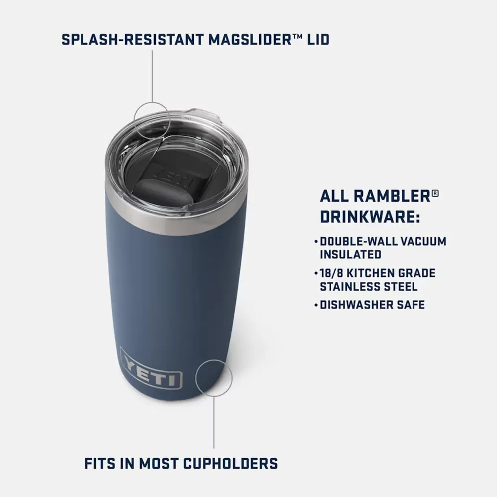 YETI Rambler Vaso de 10 oz de acero inoxidable y tapa MagSlider color verde oscuro