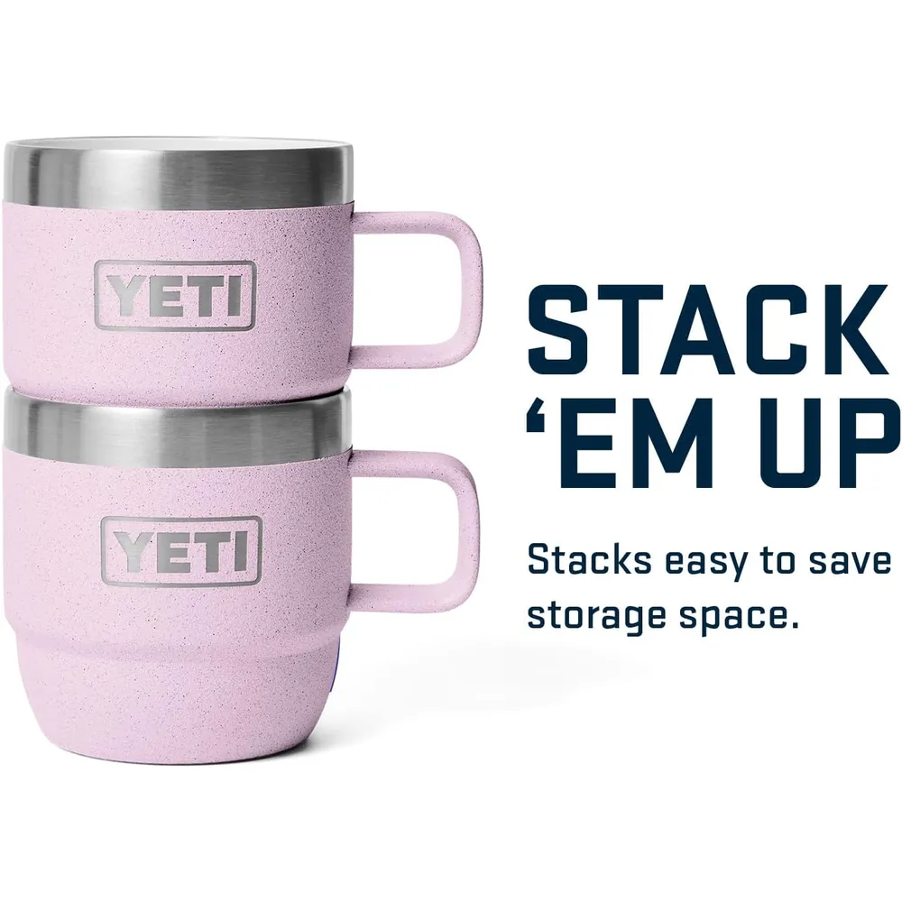 YETI Rambler Pack de 2 Tazas de Acero Inoxidable de 6 oz | Rosa Bebé
