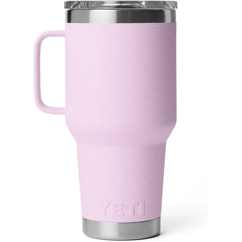 YETI Rambler Vaso de 30 oz de acero inoxidable y tapa Stronghold color rosa claro