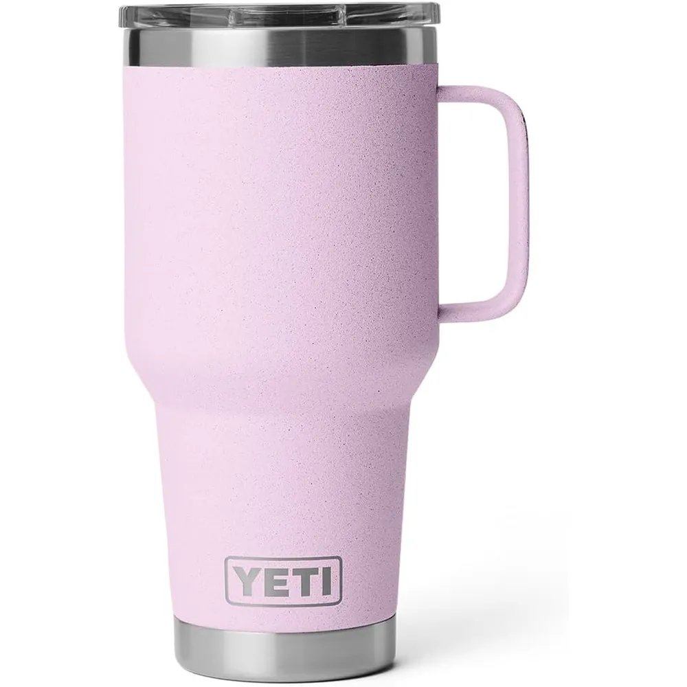 YETI Rambler Vaso de 30 oz de acero inoxidable y tapa Stronghold color rosa claro