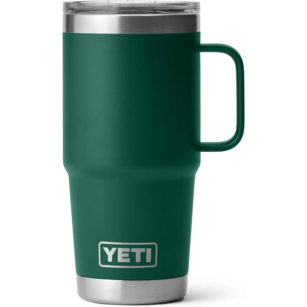 YETI Rambler Vaso de 20 oz de acero inoxidable y tapa Stronghold color verde oscuro