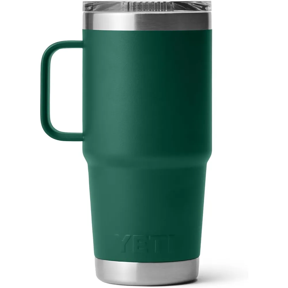 YETI Rambler Vaso de 20 oz de acero inoxidable y tapa Stronghold color verde oscuro
