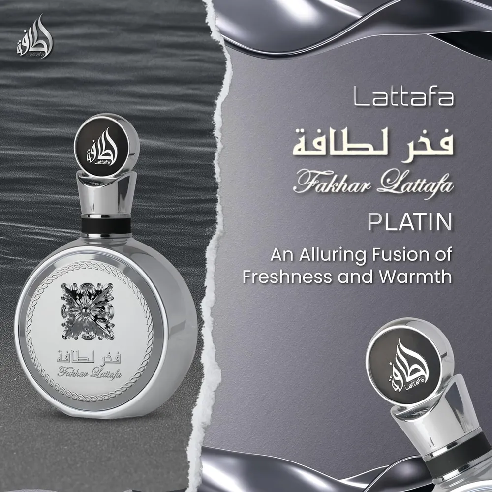PERFUME LATTAFA FAKHAR PLATIN EDP HOMBRE 3.4 OZ / 100 ML