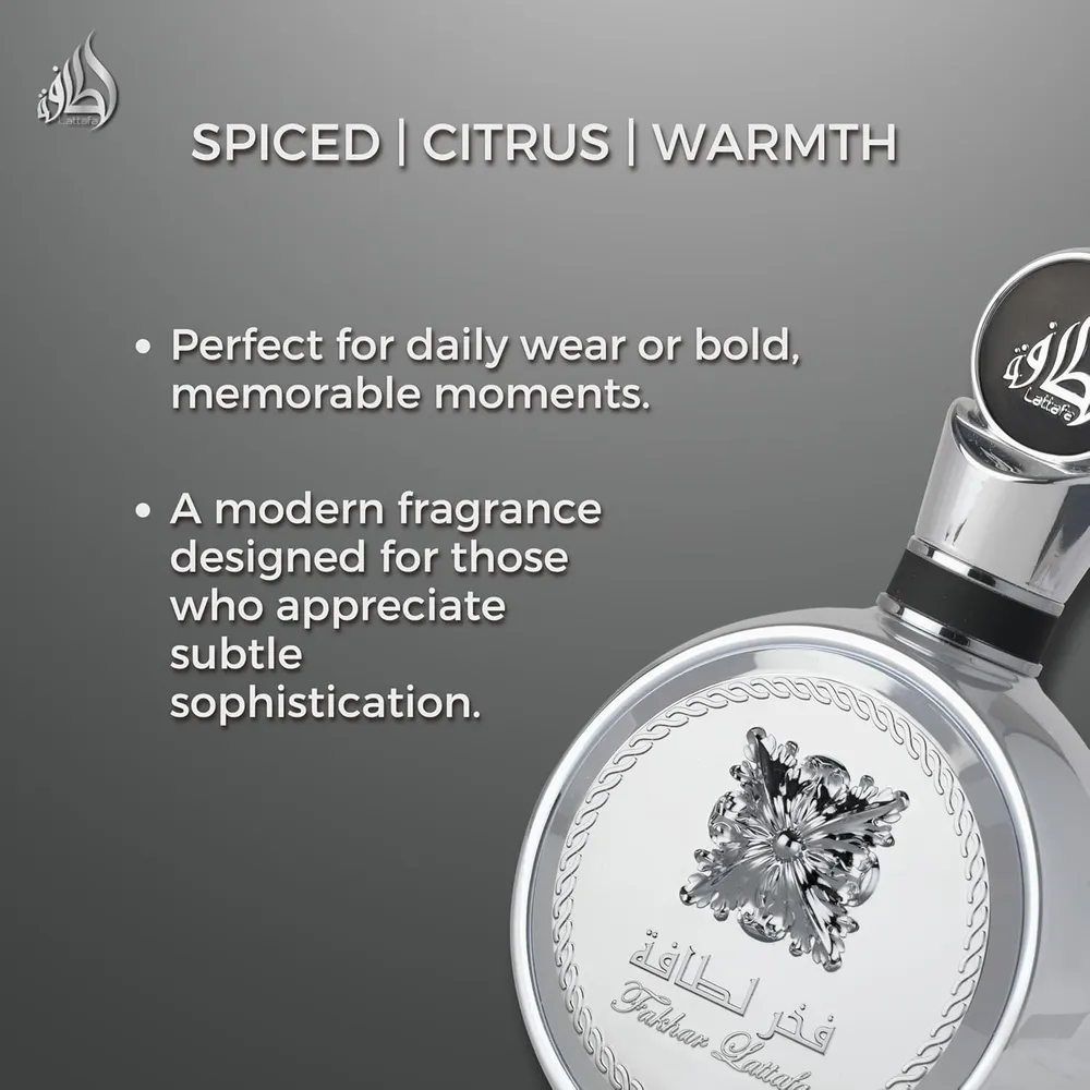 PERFUME LATTAFA FAKHAR PLATIN EDP HOMBRE 3.4 OZ / 100 ML