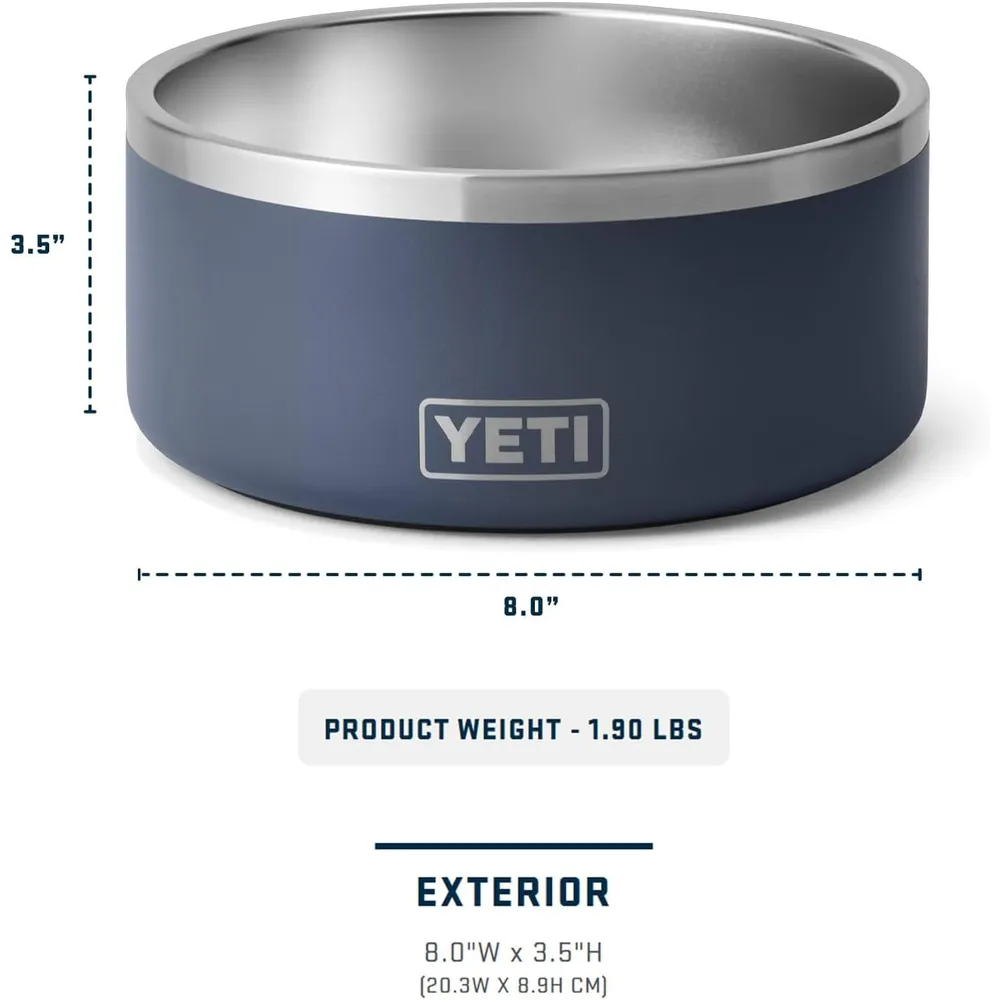 b0fb44m4kj_3_webp.webp YETI Boomer 8 Tazón De Acero Inoxidable Para Perro de 64 oz | Rosa Bebé