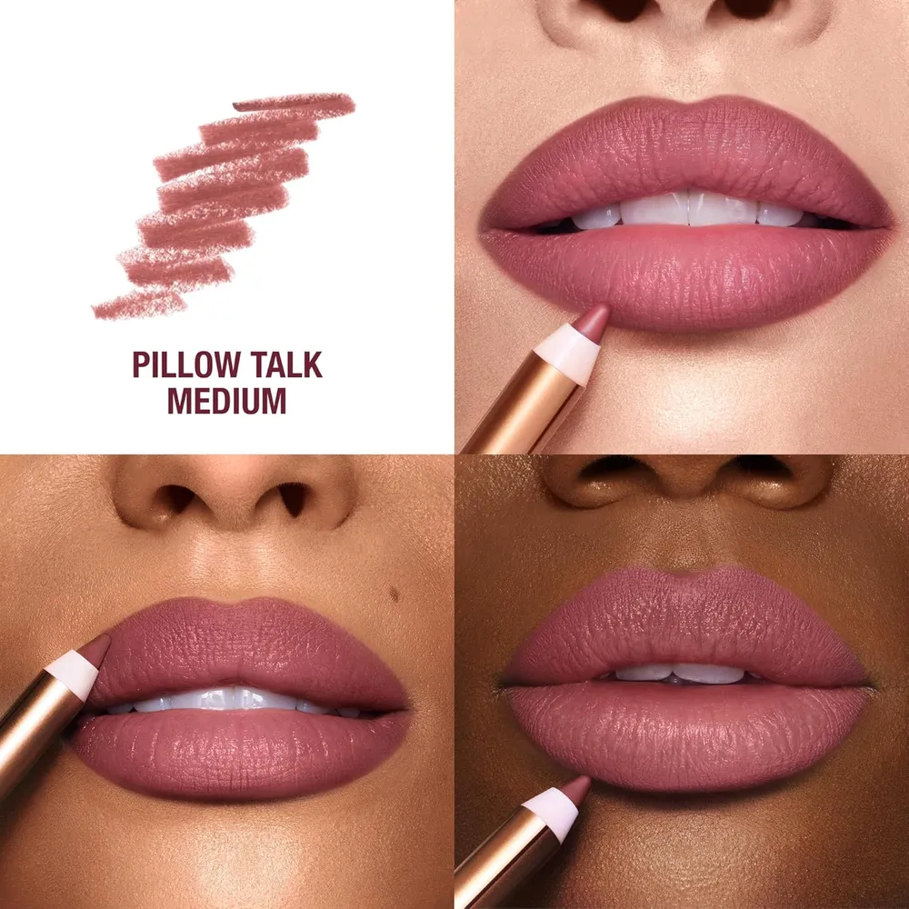 Charlotte Tilbury Lip Cheat Lápiz delineador de labios | Pillow Talk Medium - rosa baya cálido