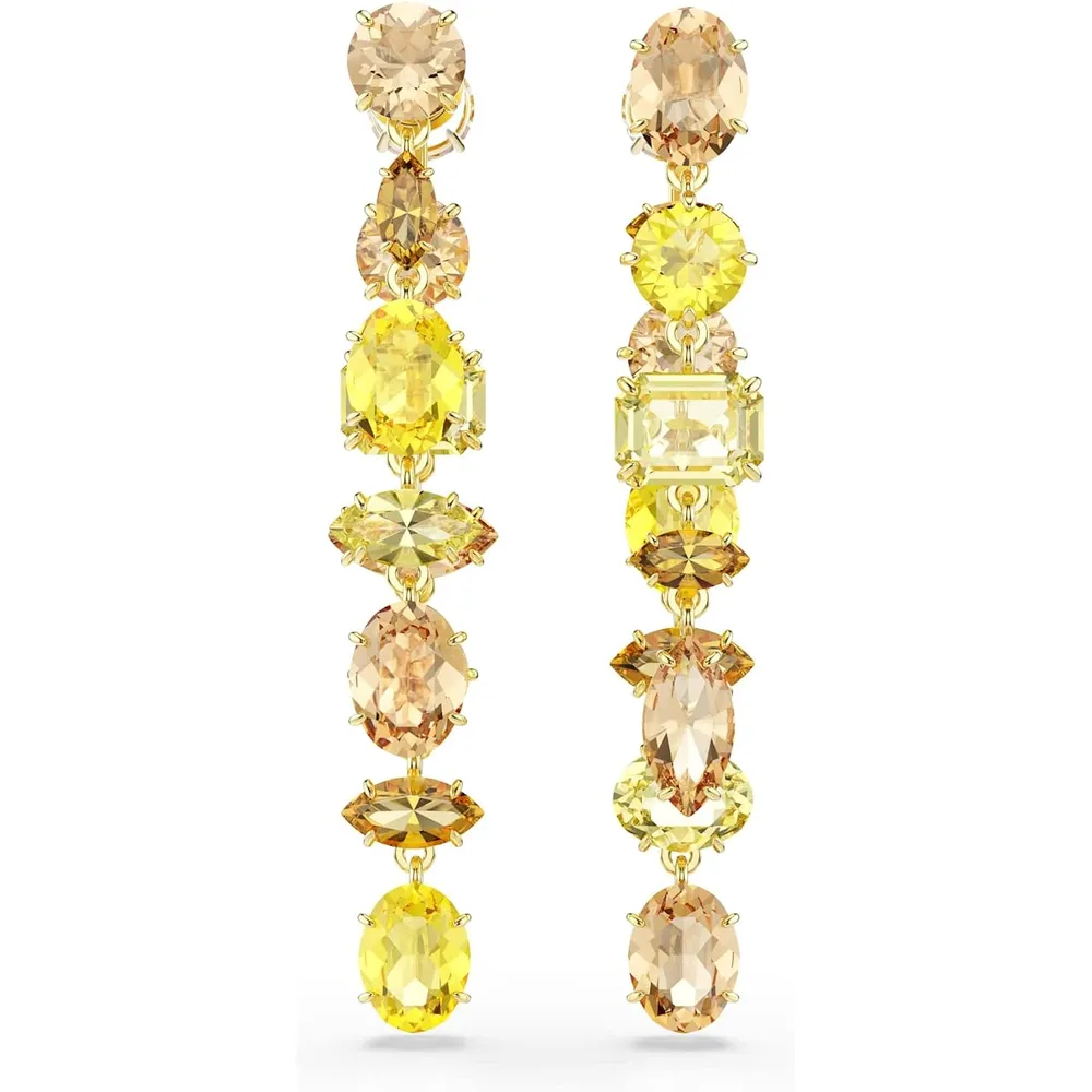 b0fb6pzmmr_1_webp.webp SWAROVSKI ARETES COLGANTES CRISTALES GEMA ACABADO ORO PARA MUJER | AMARRILLO