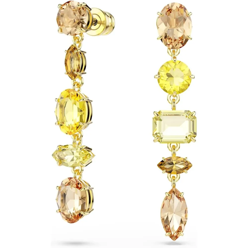 b0fb6pzmmr_2_webp.webp SWAROVSKI ARETES COLGANTES CRISTALES GEMA ACABADO ORO PARA MUJER | AMARRILLO