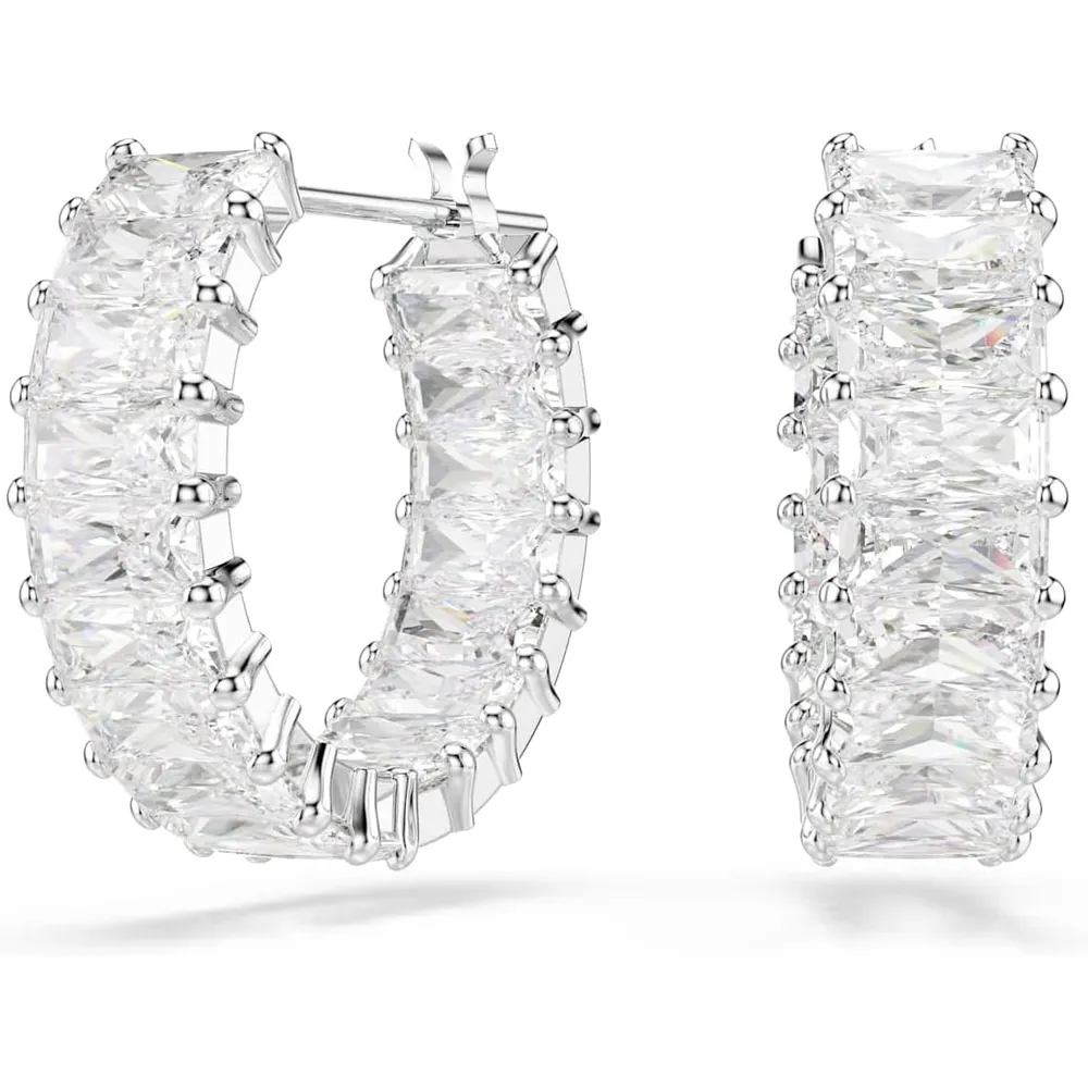 SWAROVSKI ARETES ARO MATRIX ZIRCONIA ACABADO RODIO PARA MUJER | TRANSPARENTE