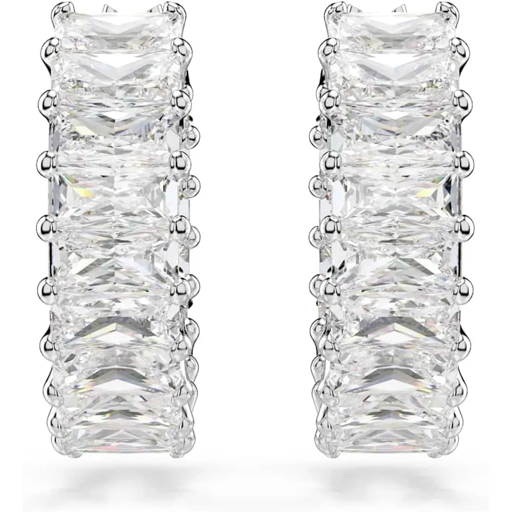 SWAROVSKI ARETES ARO MATRIX ZIRCONIA ACABADO RODIO PARA MUJER | TRANSPARENTE