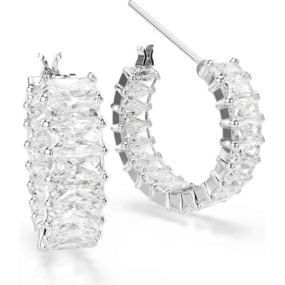 SWAROVSKI ARETES ARO MATRIX ZIRCONIA ACABADO RODIO PARA MUJER | TRANSPARENTE