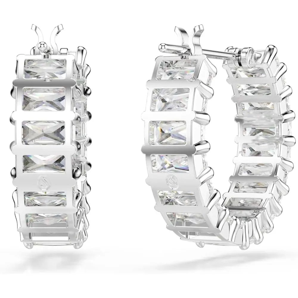 SWAROVSKI ARETES ARO MATRIX ZIRCONIA ACABADO RODIO PARA MUJER | TRANSPARENTE