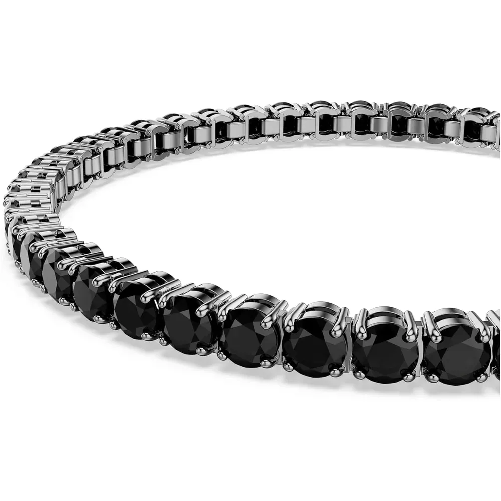 SWAROVSKI PULSERA TENNIS MATRIX ACABADO RUTENIO PARA MUJER MEDIUM | NEGRO
