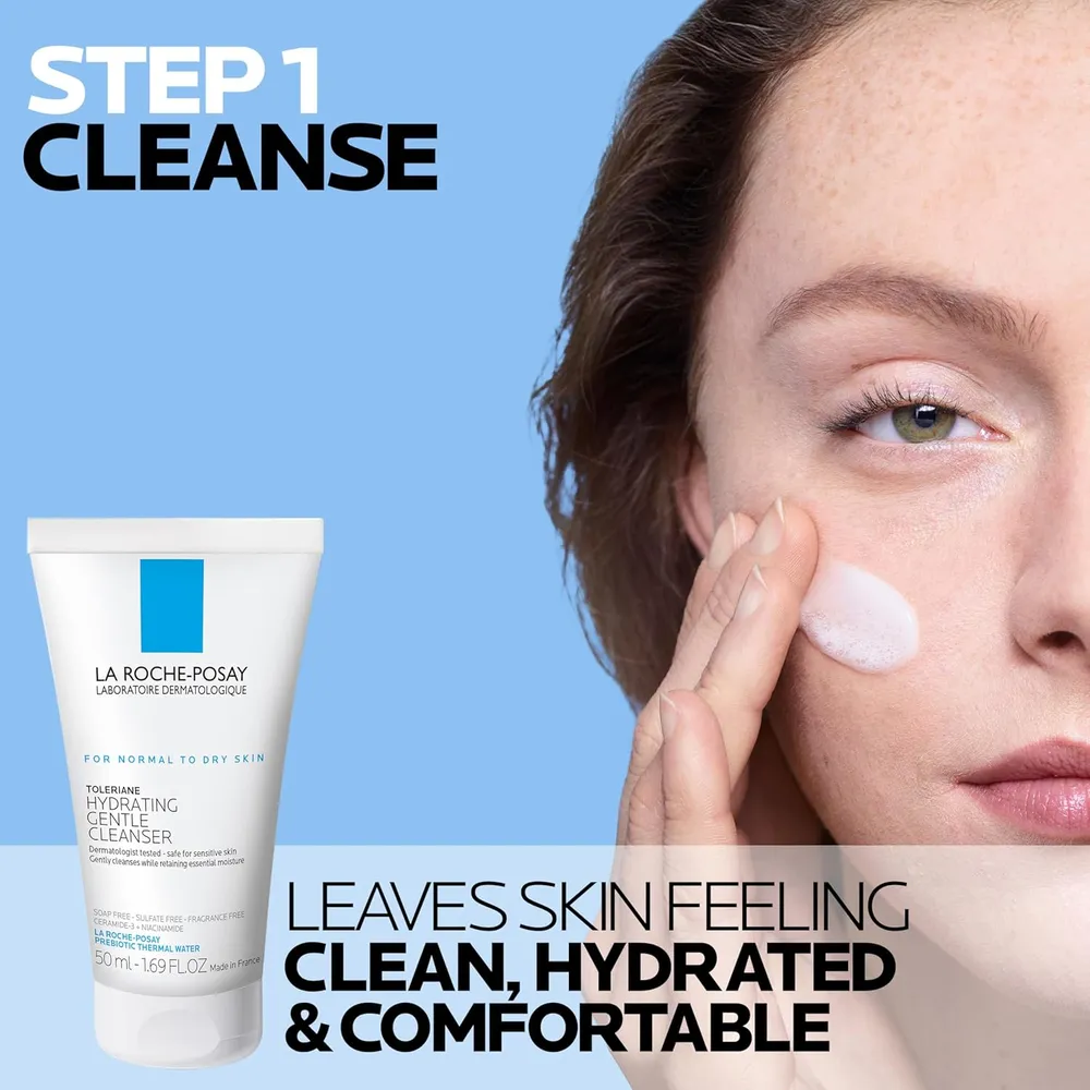 SET LA ROCHE-POSAY TOLERIANE LIMPIADOR 50 ML + DOUBLE REPAIR 40 ML + CICAPLAST B5 40 ML
