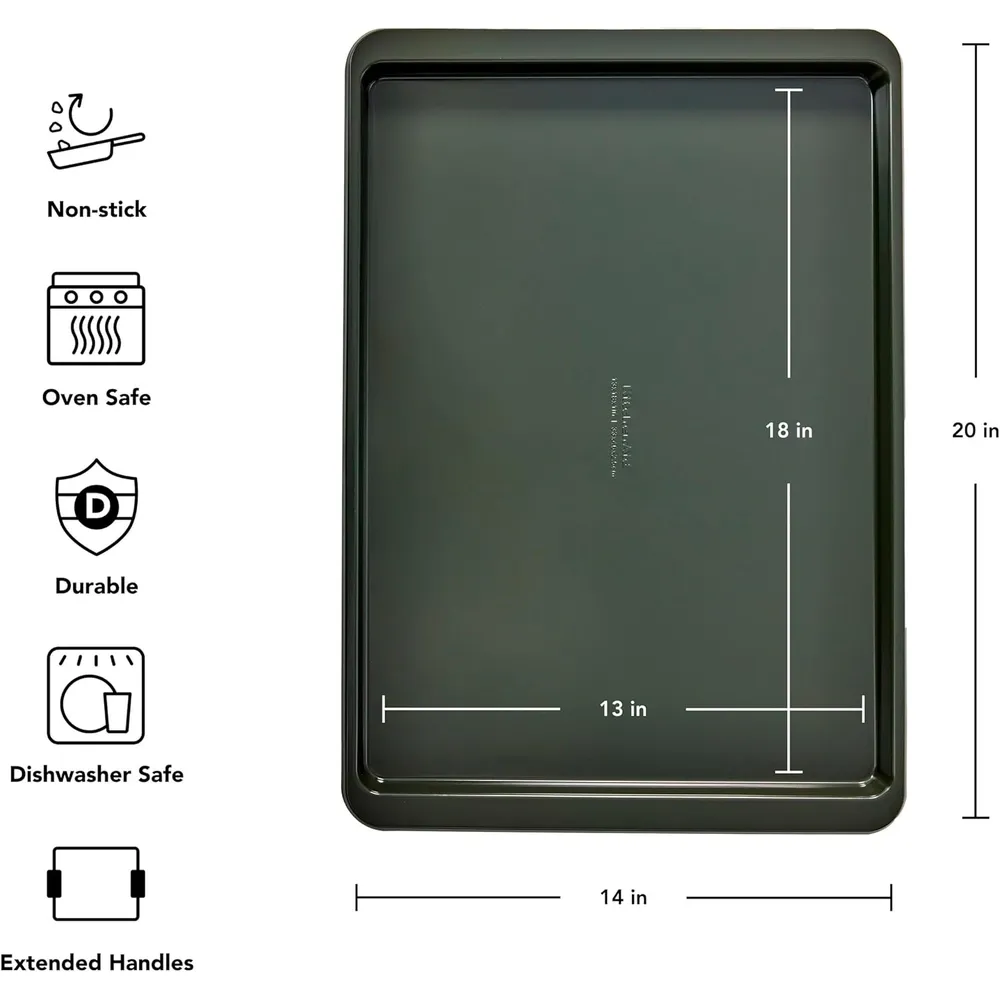KitchenAid bandeja para hornear 33x46 cm, acero | Verde perenne
