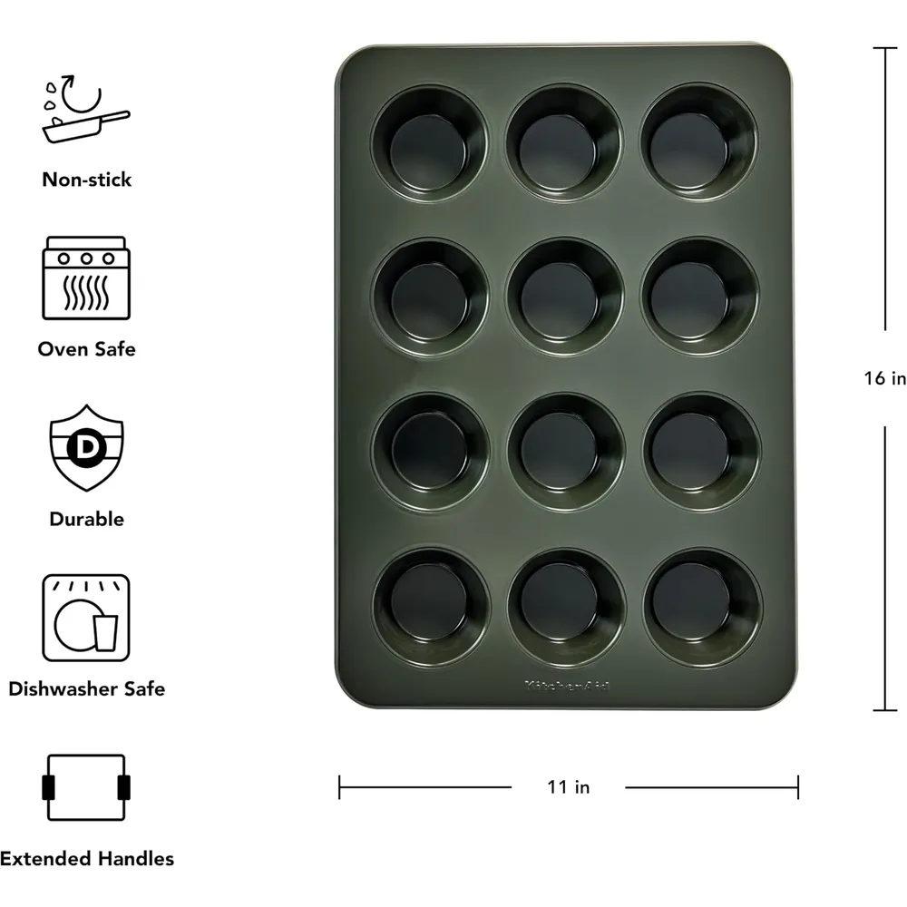 KitchenAid molde para muffins 12 tazas / 1.4 l, acero | Evergreen