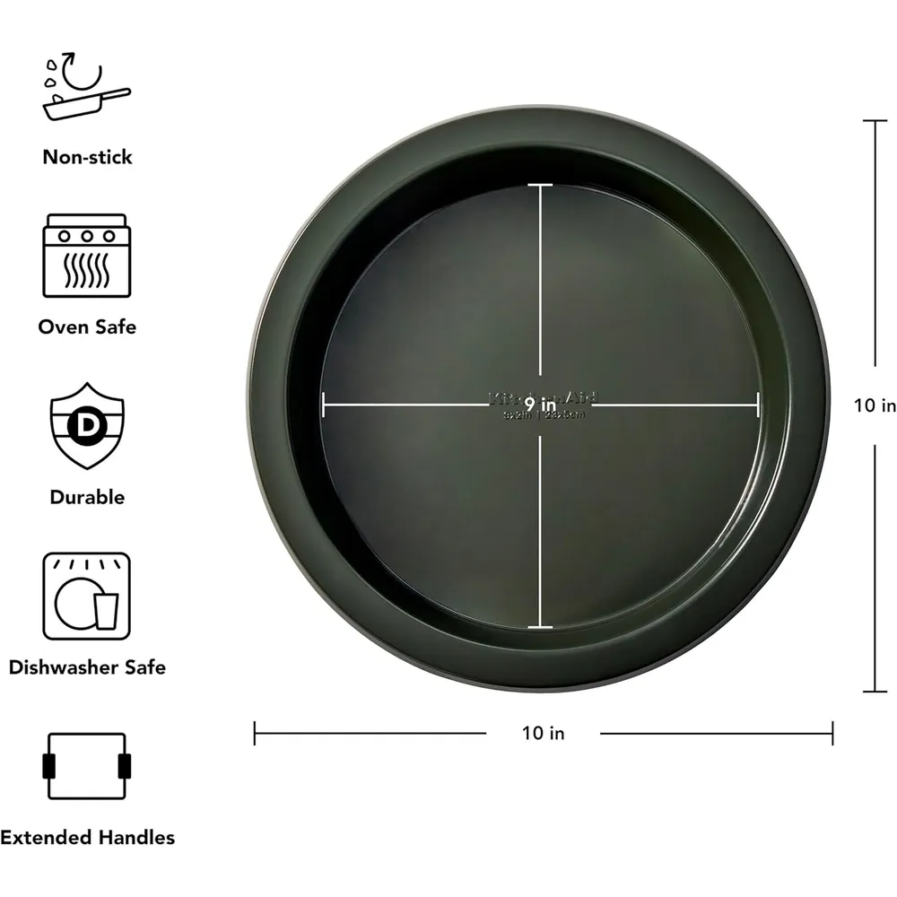 KitchenAid molde redondo para tartas 23 cm, acero | Hoja perenne