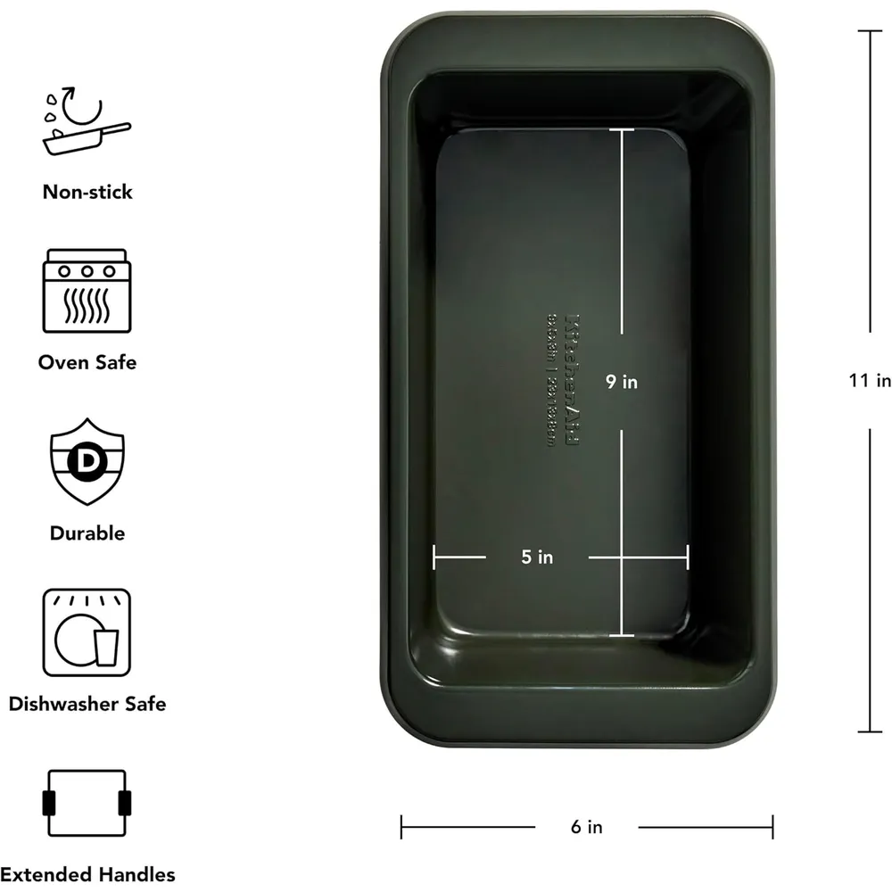 KitchenAid molde para pan 23x13 cm, acero aluminizado antiadherente | Evergreen