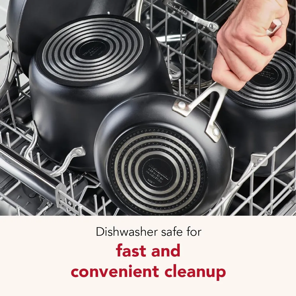 KitchenAid sartén antiadherente de inducción anonizaada | Negro