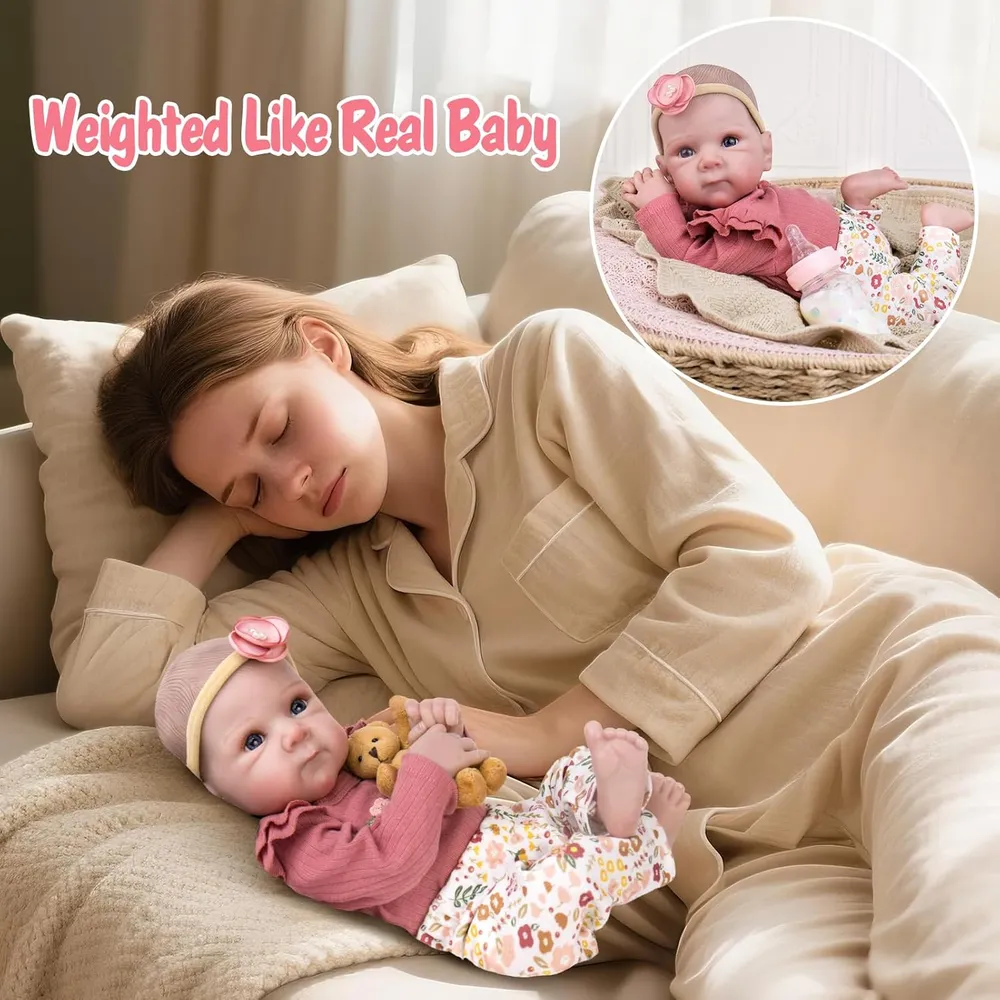 Aori Muñeca Bebé Realista 20" / 50.8 cm | Floral