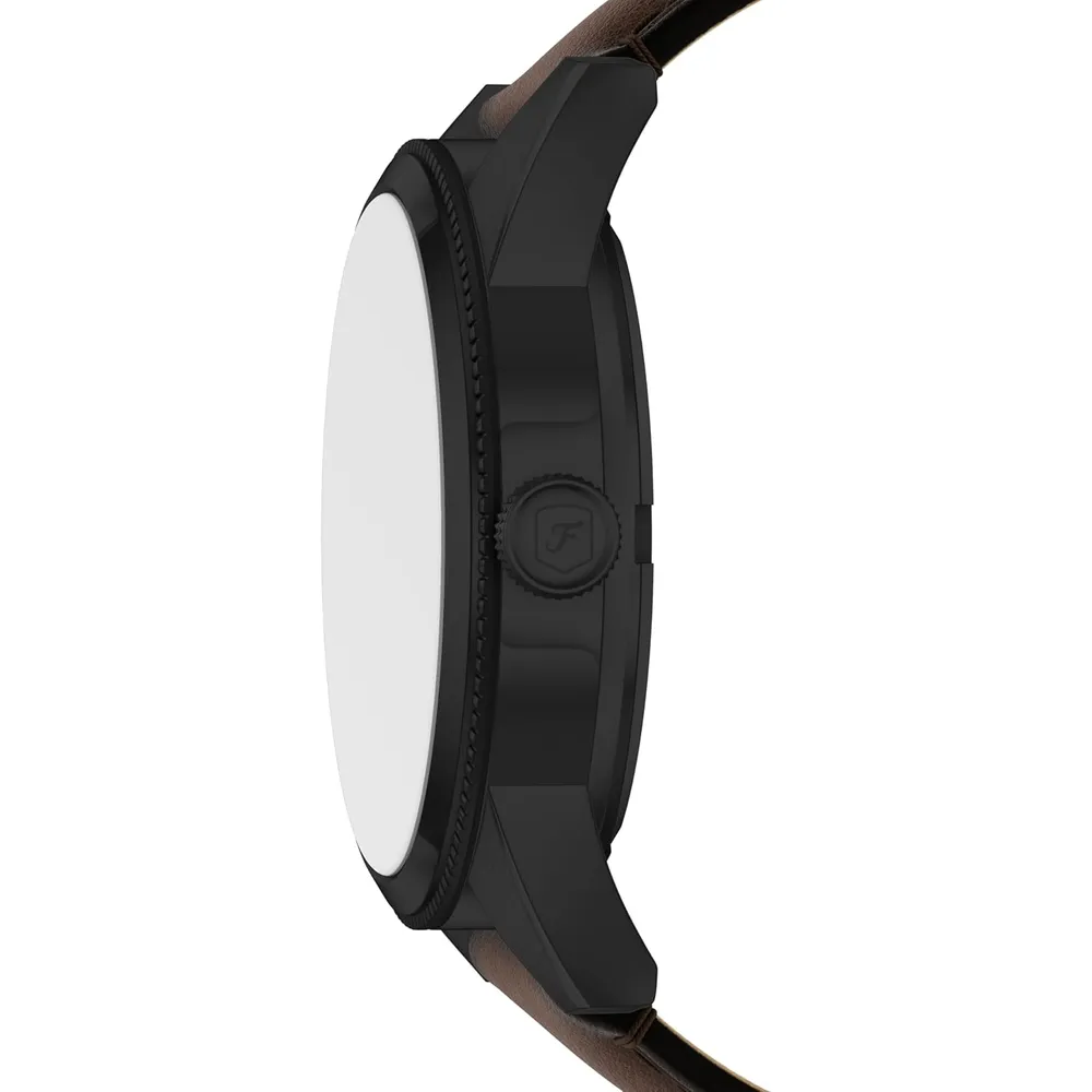 Fossil reloj multifunción Pearson para hombre, acero inoxidable | Marrón/ Negro