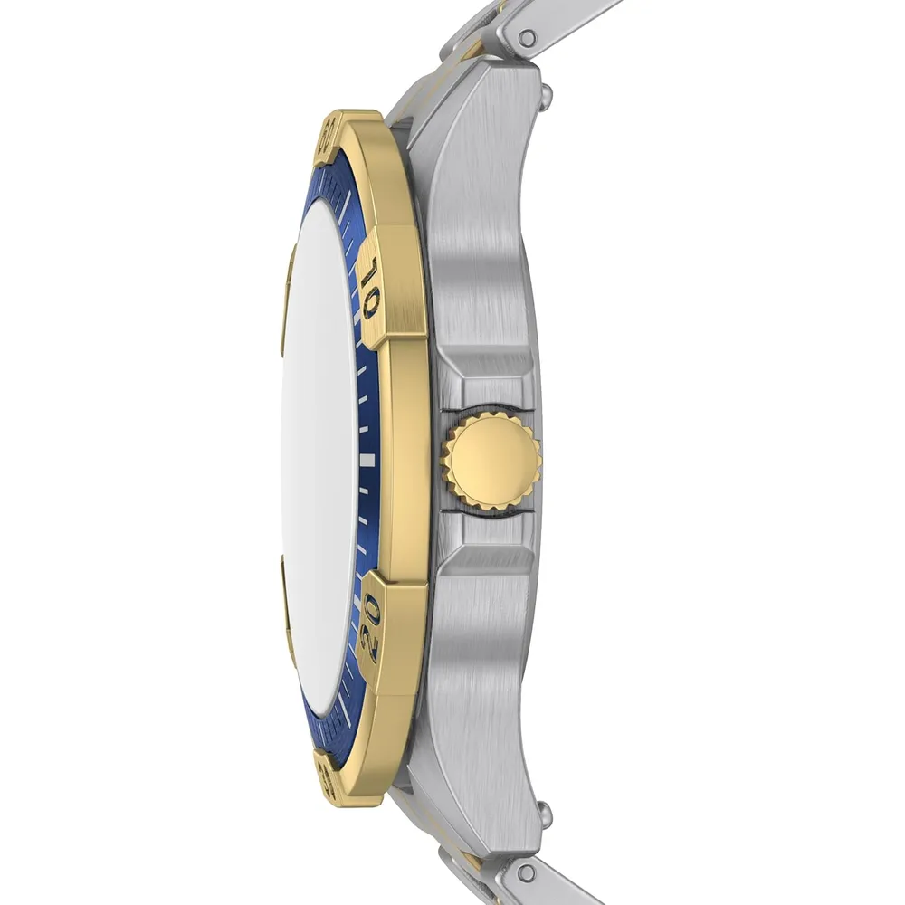 Fossil reloj multifunción Garrett para hombre | Plateado/ Azul