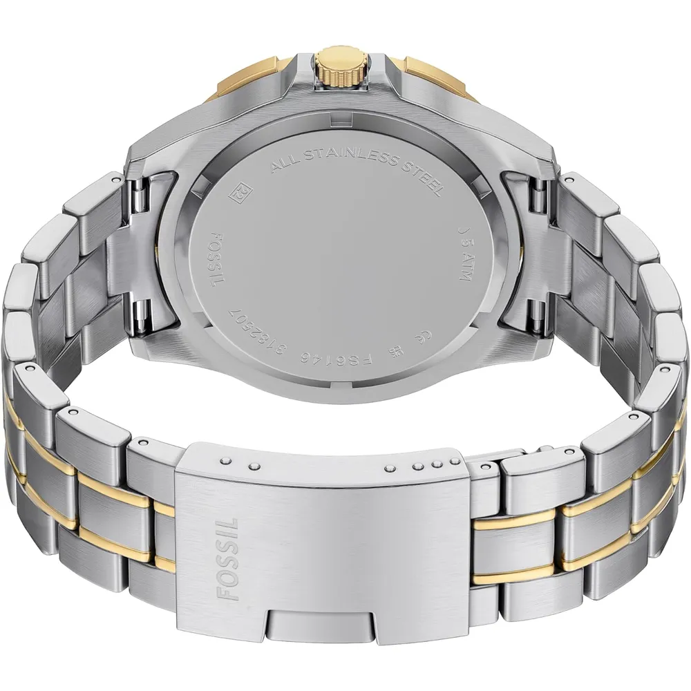 Fossil reloj multifunción Garrett para hombre | Plateado/ Azul