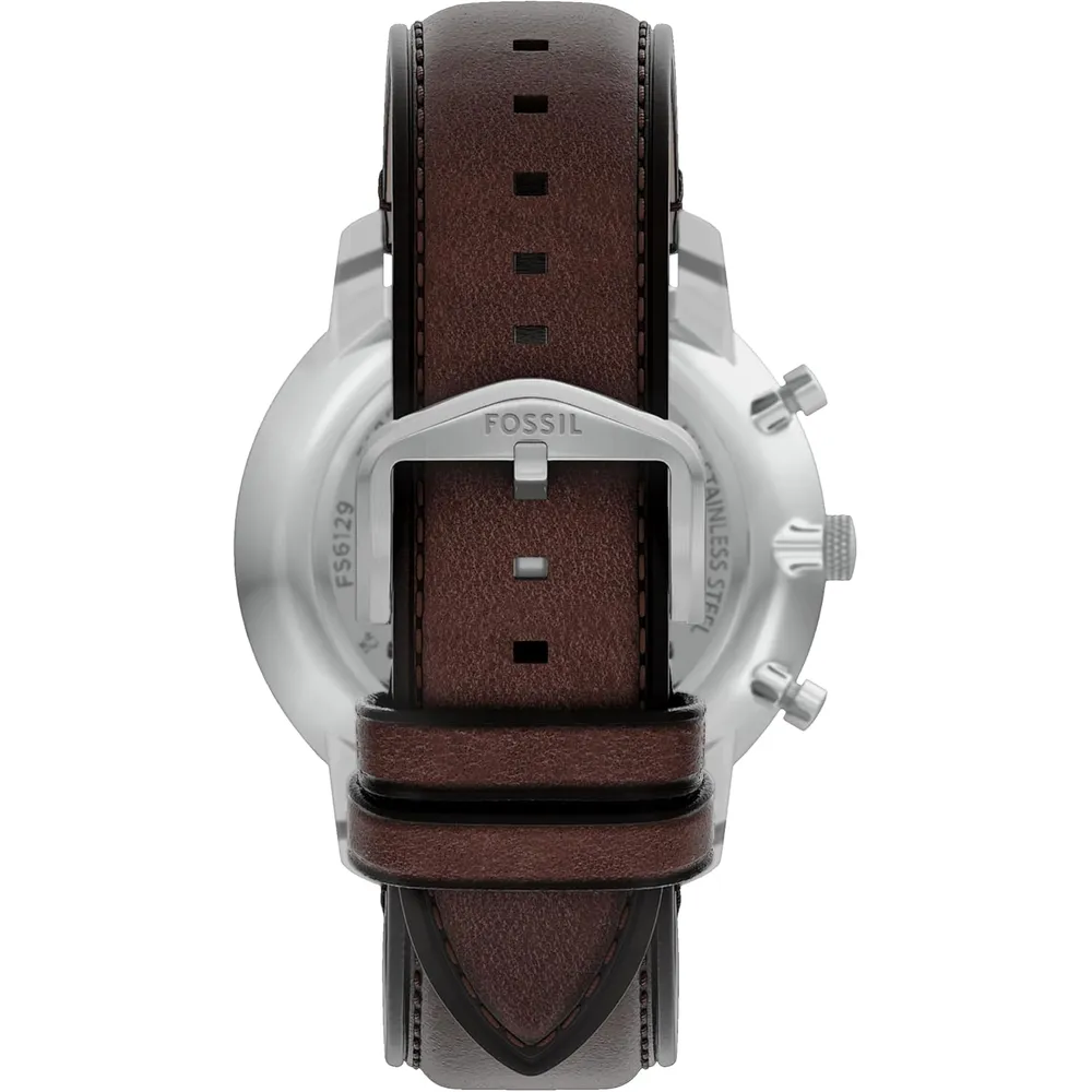 Fossil reloj cronógrafo Neutra de cuarzo para hombre, acero | Marrón/ Plata