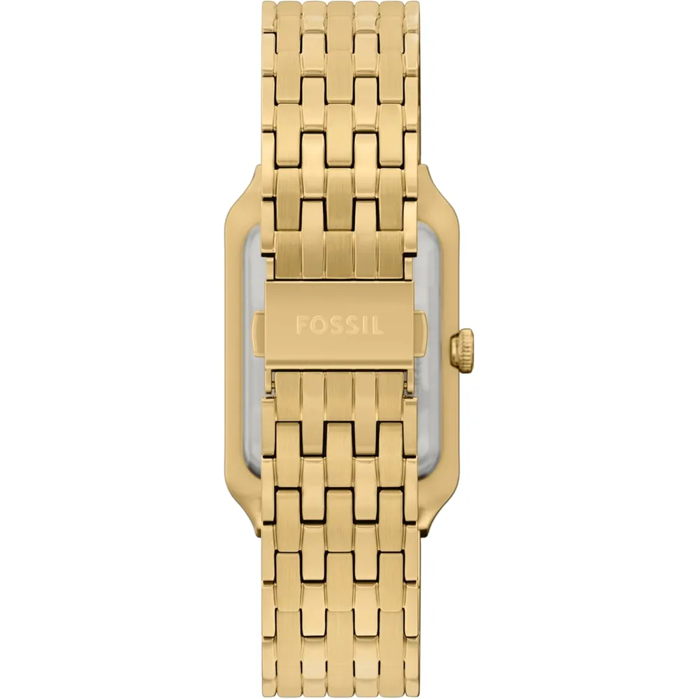Fossil reloj de cuarzo Raquel para mujer, acero inoxidable y tres agujas | Oro