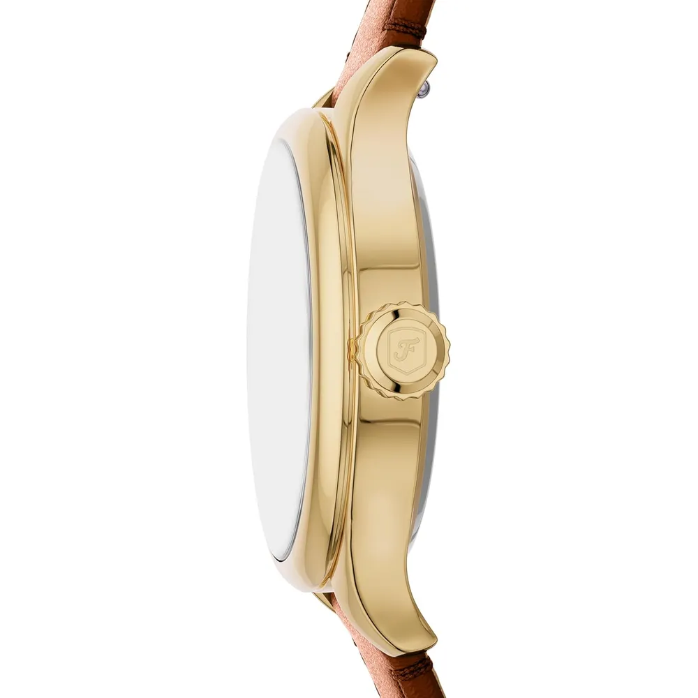 b0fcvc5kp6_2_webp.webp Fossil reloj de cuarzo Gilmore para mujer, acero inoxidable | Marrón/ Dorado