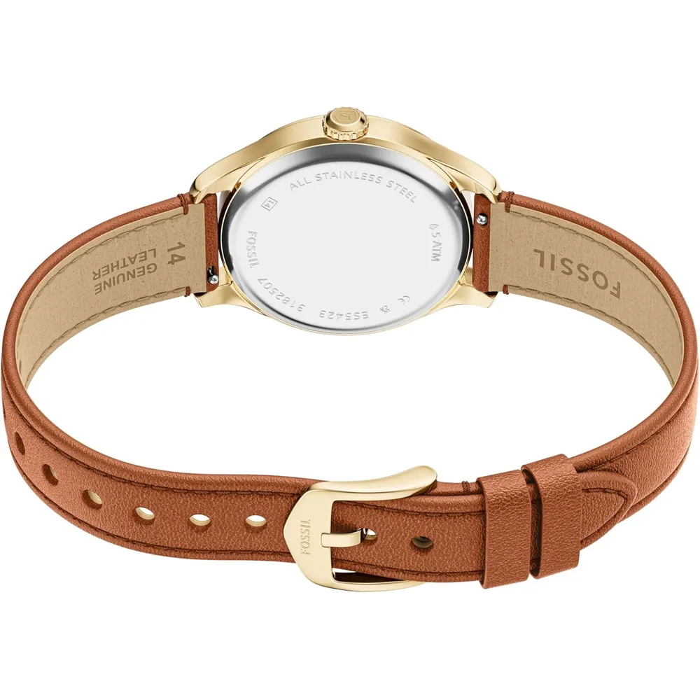b0fcvc5kp6_4_webp.webp Fossil reloj de cuarzo Gilmore para mujer, acero inoxidable | Marrón/ Dorado