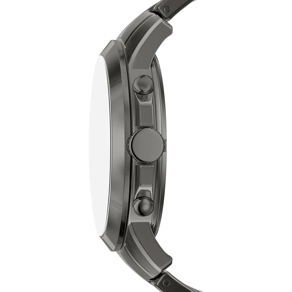 Fossil reloj cronógrafo Grant de cuarzo para hombre, acero y cuero | Gris/ Azul