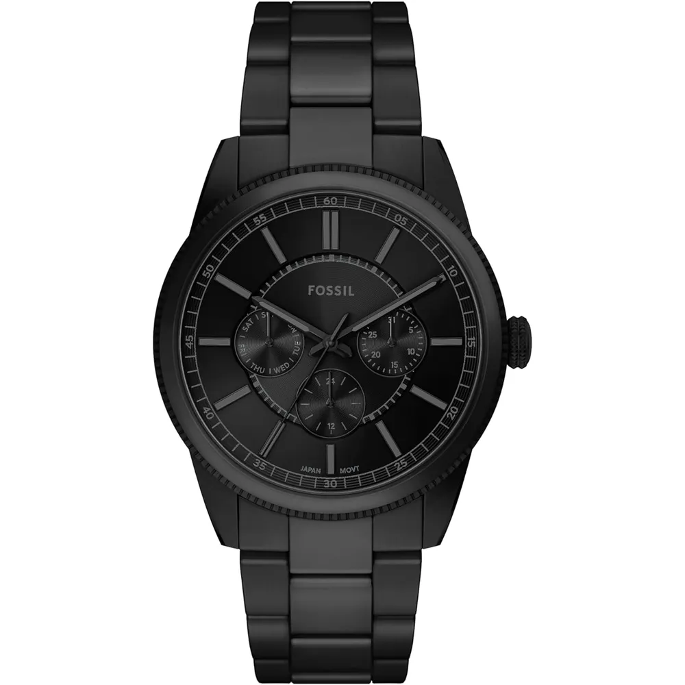 Fossil reloj multifunción Pearson para hombre, acero inoxidable | Negro