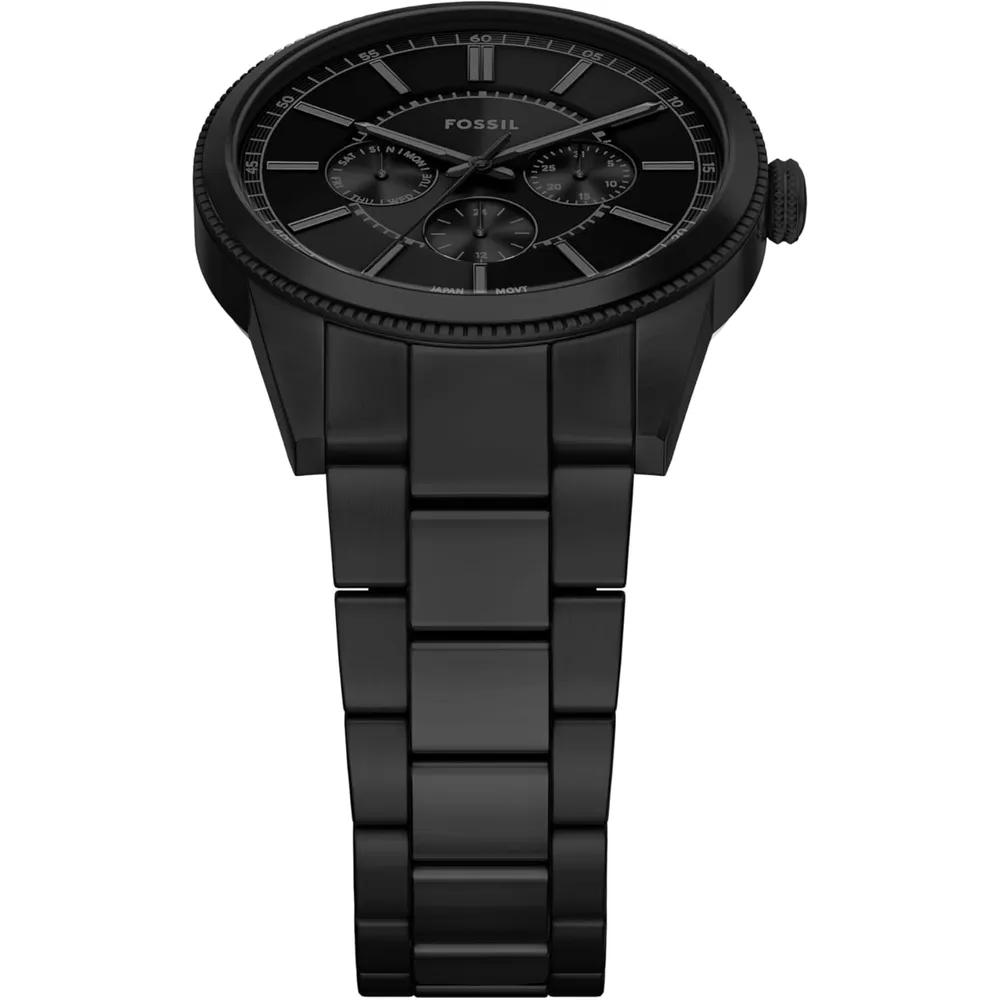 Fossil reloj multifunción Pearson para hombre, acero inoxidable | Negro