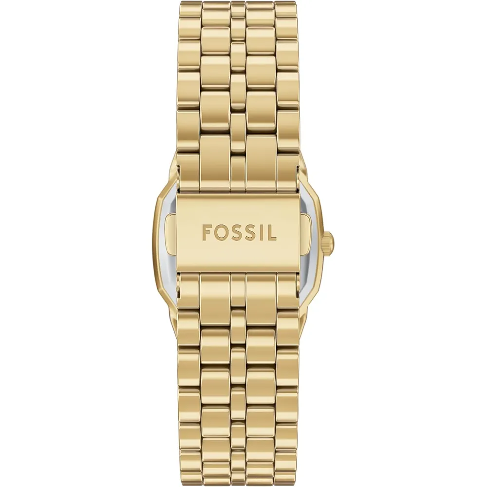 Fossil reloj de cuarzo Harlow para mujer, acero inoxidable | Oro/negro