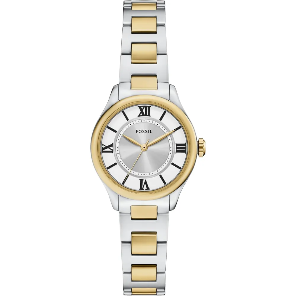 Fossil reloj de cuarzo Gilmore para mujer, acero inoxidable | Plateado/ Dorado