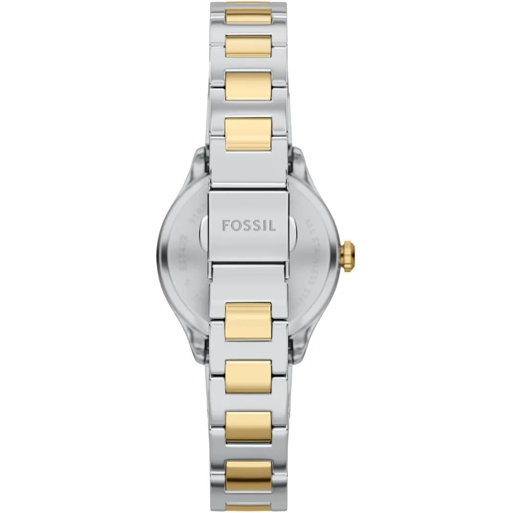Fossil reloj de cuarzo Gilmore para mujer, acero inoxidable | Plateado/ Dorado