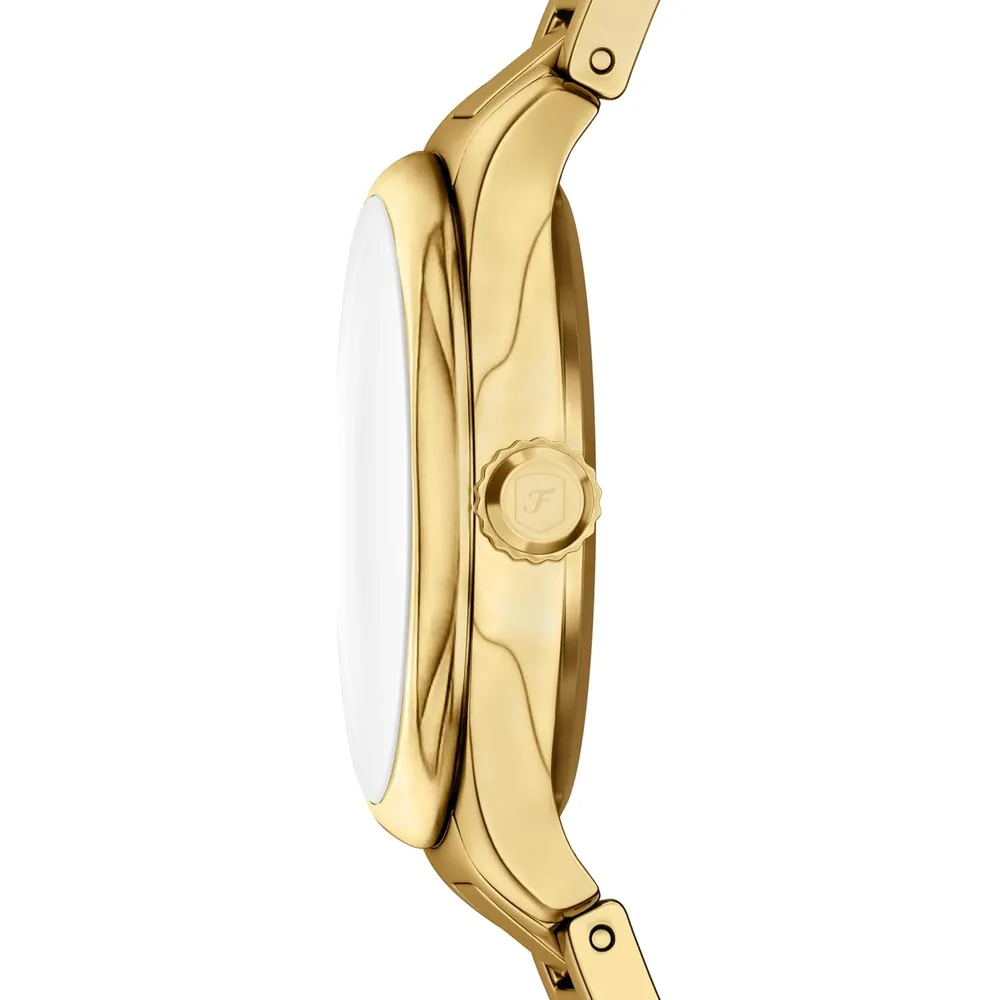 Fossil reloj de cuarzo Gilmore para mujer, acero inoxidable | Dorado