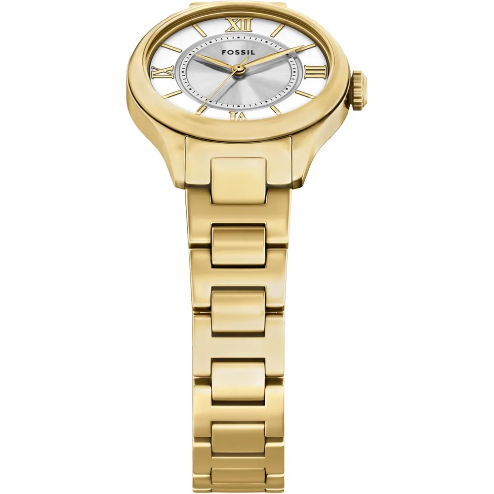 Fossil reloj de cuarzo Gilmore para mujer, acero inoxidable | Dorado