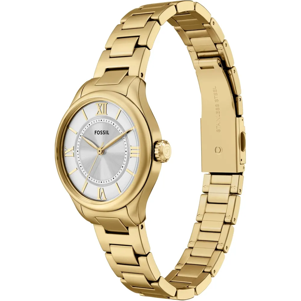 Fossil reloj de cuarzo Gilmore para mujer, acero inoxidable | Dorado