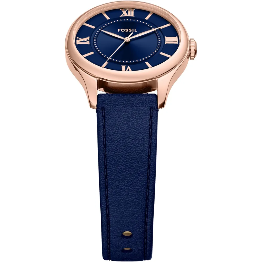 b0fcvj3xvx_3_webp.webp Fossil reloj de cuarzo Gilmore para mujer, acero inoxidable | Oro rosa/ Azul