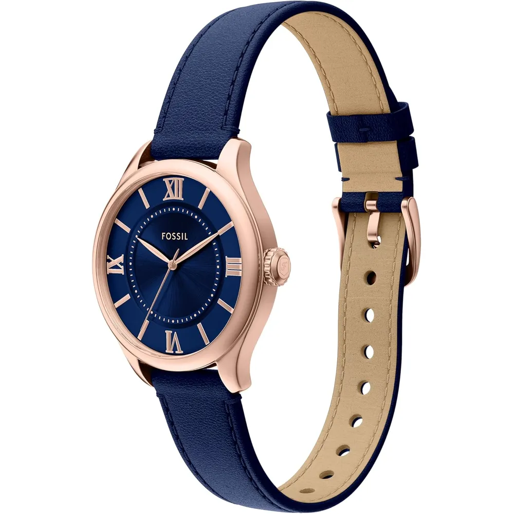 b0fcvj3xvx_5_webp.webp Fossil reloj de cuarzo Gilmore para mujer, acero inoxidable | Oro rosa/ Azul