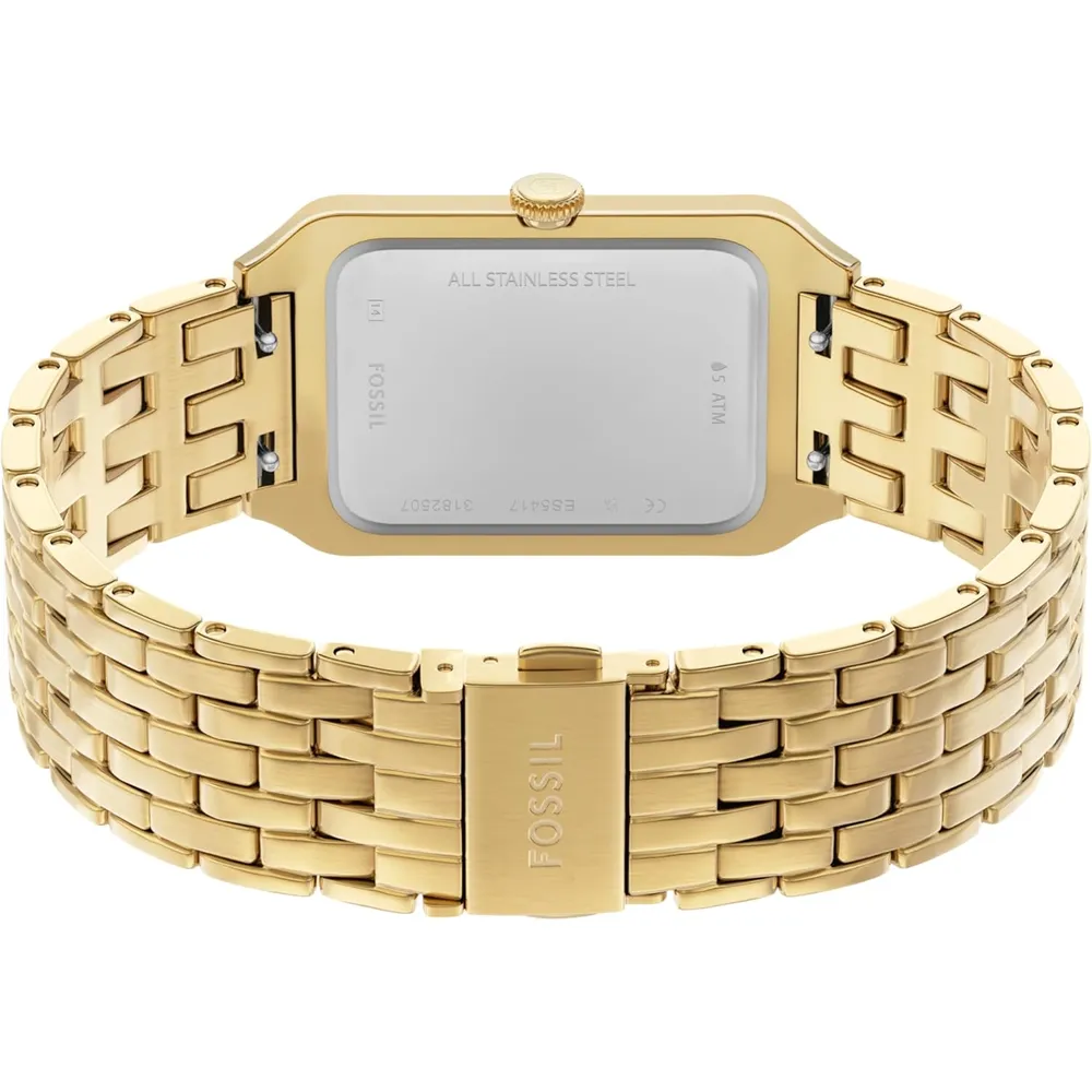 b0fcvkh4ts_5_webp.webp Fossil reloj de cuarzo Raquel para mujer, acero inoxidable | Oro/ Negro