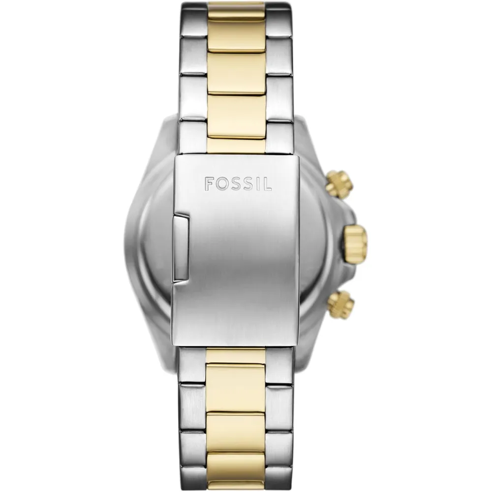 Fossil reloj multifunción para hombre, acero, Autocross | Plateado/ Dorado