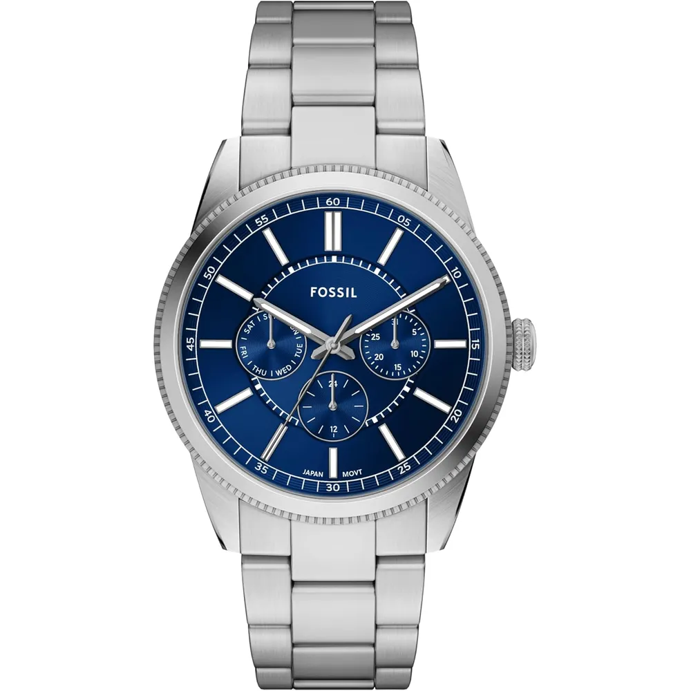 Fossil reloj multifunción Pearson para hombre | Plateado/ Azul